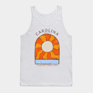 Carolina Beach, NC Summertime Vacationing Burning Sun Tank Top